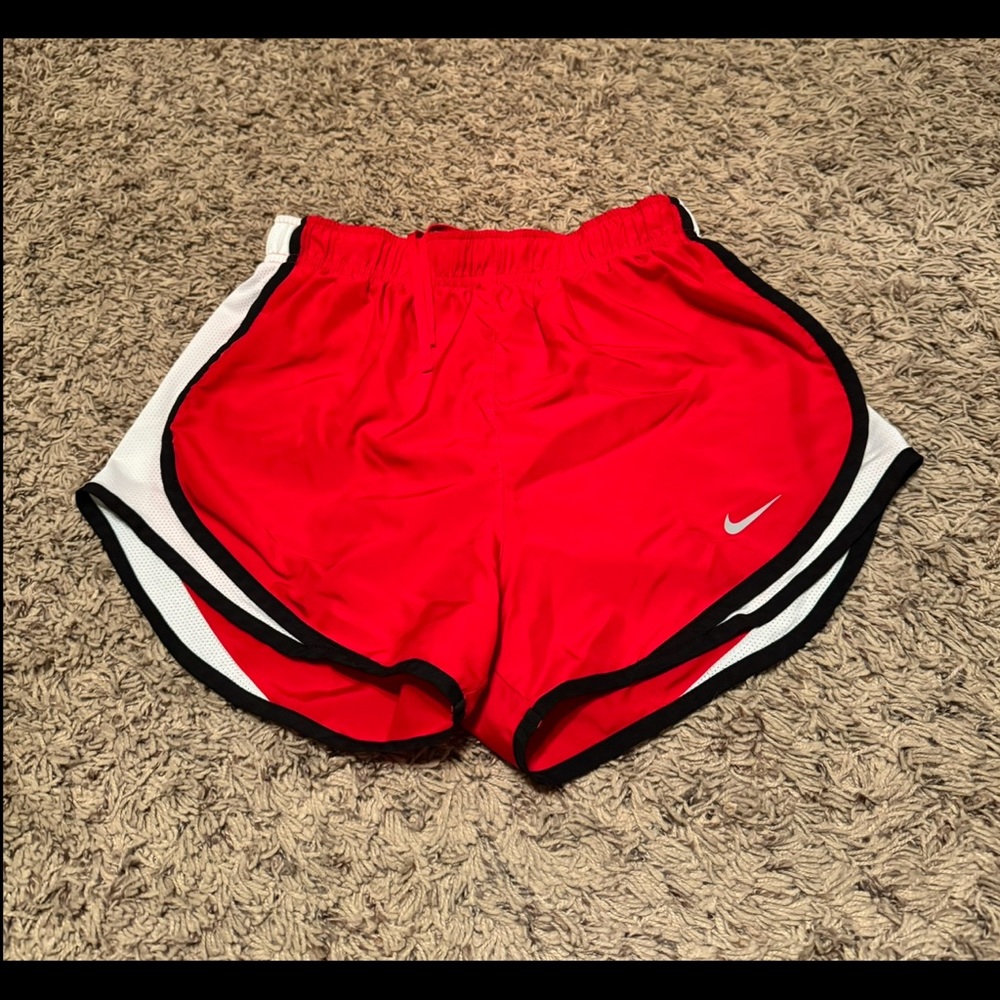 Women’s red Nike shorts